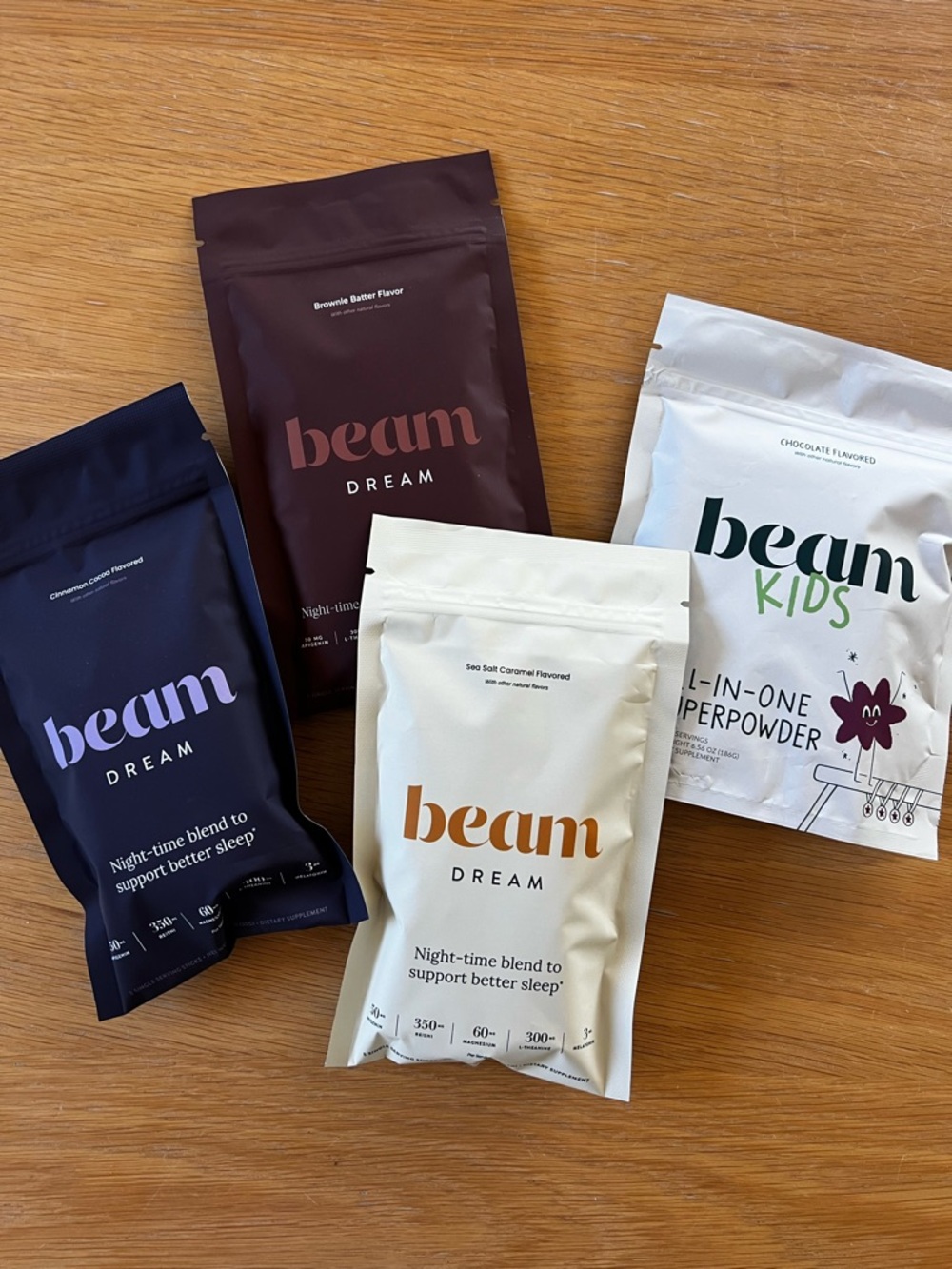 Beam Dream Travel Minis and Beam Kids Supplement Pouches